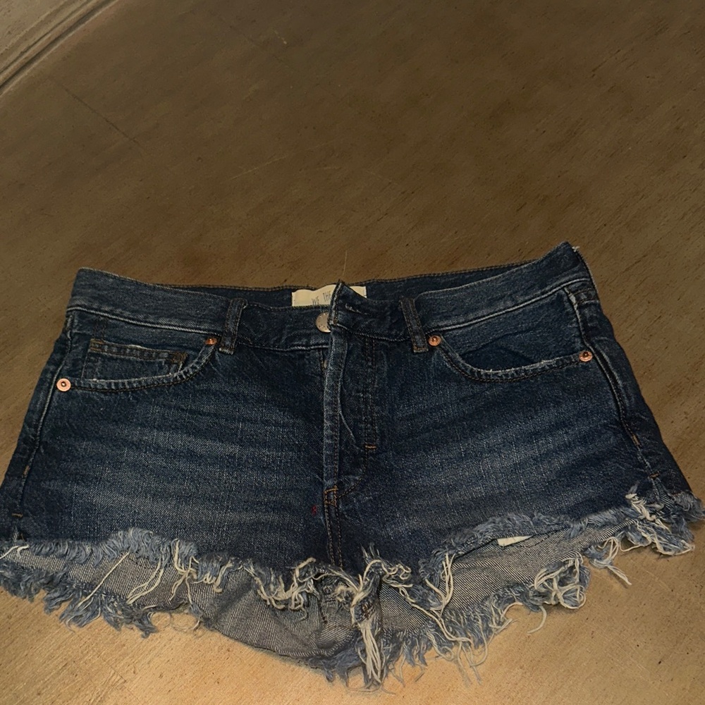 We The Free Blue Denim Shorts